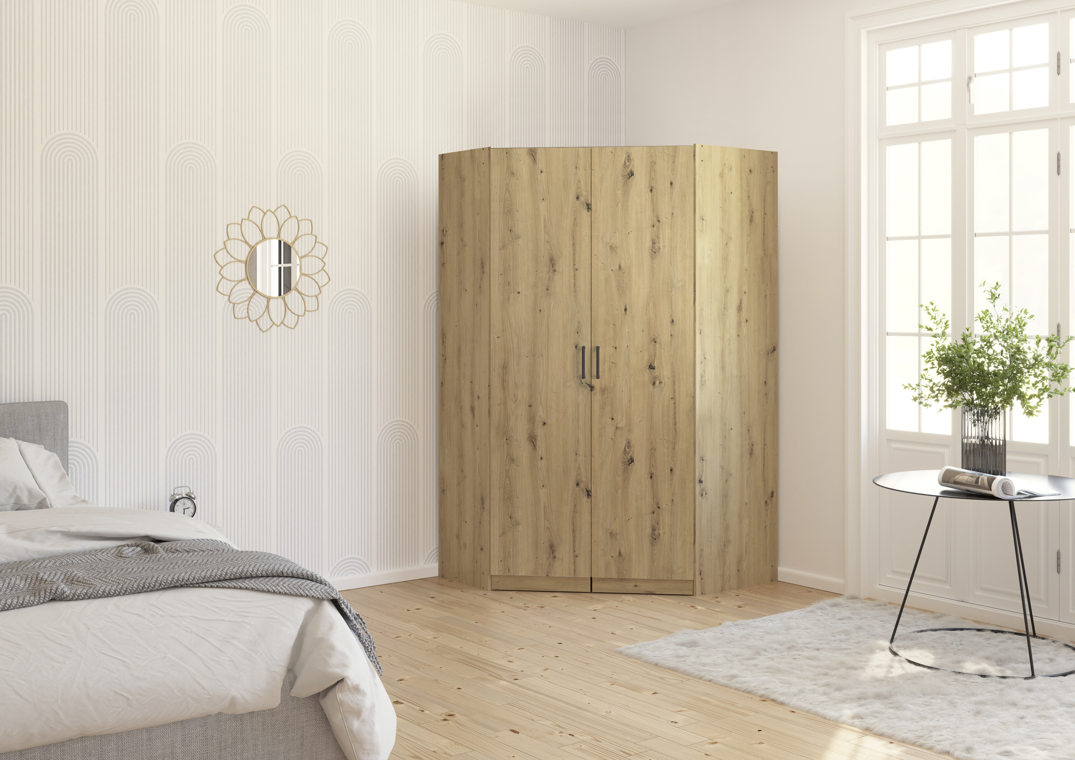 Drehtüren - Eckschrank "Multitalent"